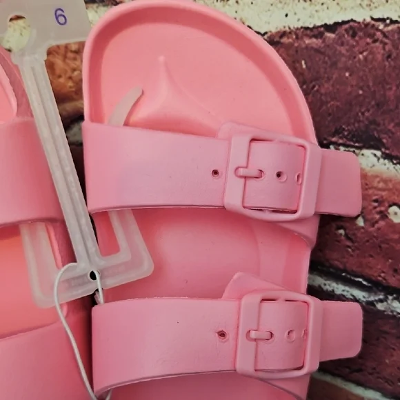 Pink Double Strap Sandals - Picture 2 of 6